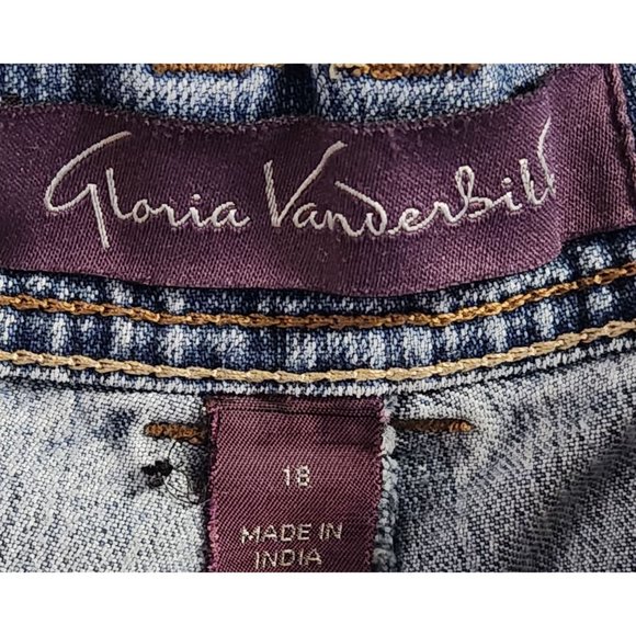 Gloria Vanderbilt Amanda Jeans Size 18 Light Wash Preowned In Good Condition - Picture 5 of 6